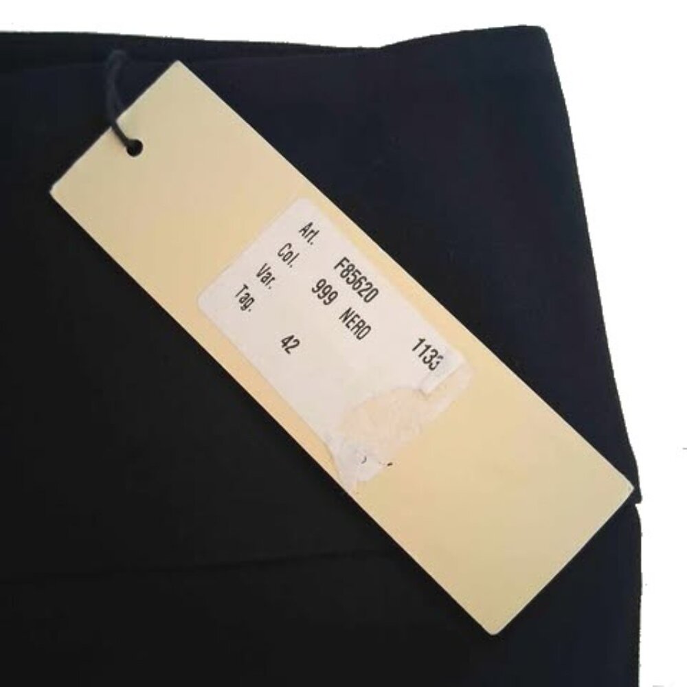 Fuzzi NWT Black Origami Skirt IT42 US6 Crepe Lined Vintage 90s Y2K Minimalist - Picture 8 of 8